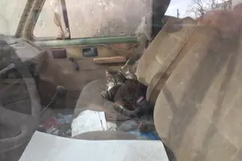 Opuszczone samochód wojskowa