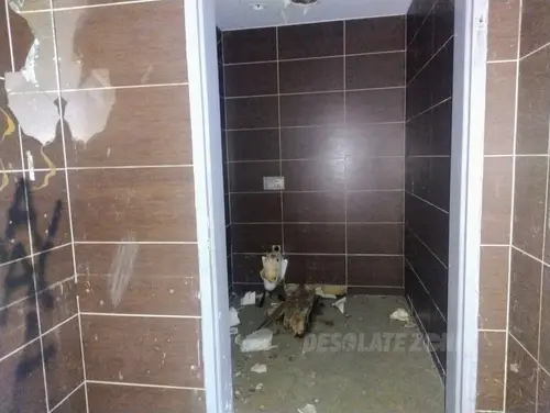 Opuszczona stacja benzynowa i McDonald's