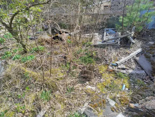 Spalone gospodarstwo w Łodzi