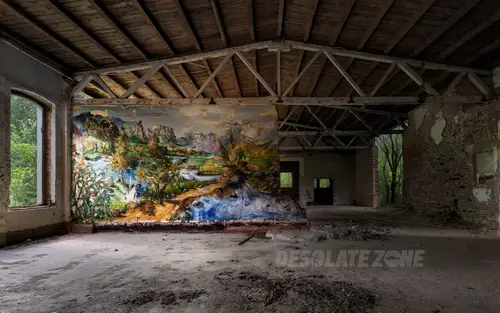 Old canteen with paint