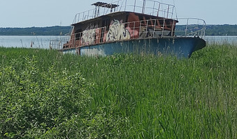 Wrak na jez. dąbie, k. lubczyny