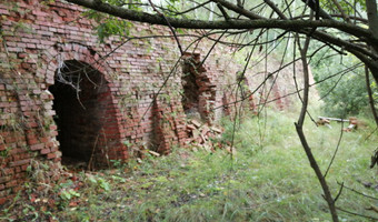 Stara cegielnia w środku lasu