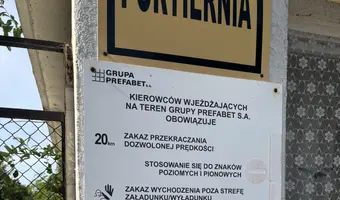 W części wyburzona betoniarnia
