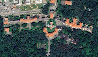 Opuszczone sanatorium z kościołem