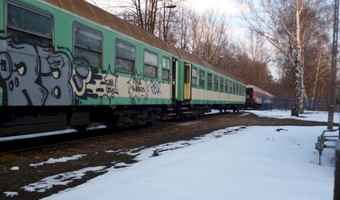 Opuszczone wagony pociągów p k p, warszawa