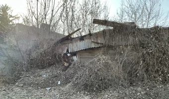 Opuszczony drewniany dom