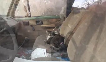 Opuszczone samochód wojskowa