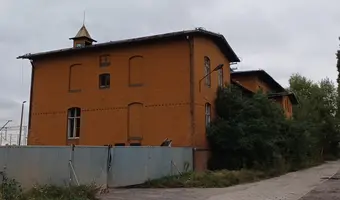 Opuszczony budynek kolejowy Szczecin Port Centralny