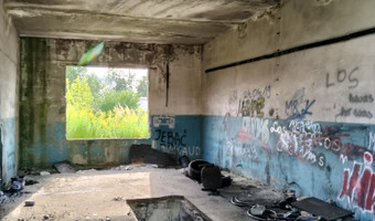 Opuszczona naprawia samochodów.