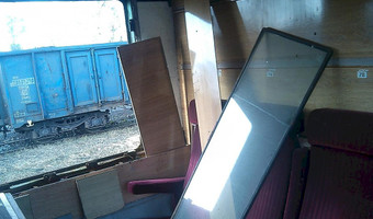 Opuszczone wagony kolejowe, szczecin