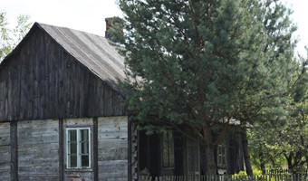 Opuszczone gospodarstwo - dom i stodoła, grabniak
