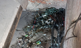 Opuszczona prawdopodobnie nastawnia,