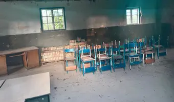 Opuszczona zabytkowa remiza OSP