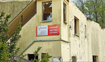 Opuszczona biuro oczyszczalni ścieków