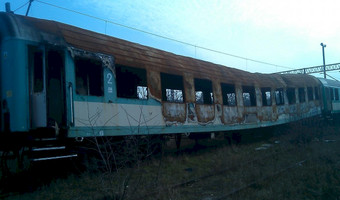 Opuszczone wagony kolejowe, Szczecin,