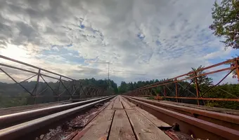 Most kolejowy nad Jeziorem Pilchowickim