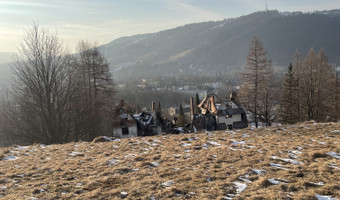 Spalony opuszczony dom wczasowy baca, zakopane