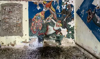 Old canteen with paint - zdjęcie 3/5