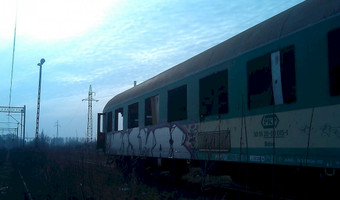 Opuszczone wagony kolejowe, Szczecin,