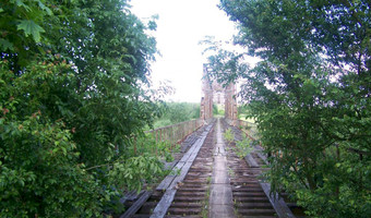 Opuszczony most kolejowy dawnej linii Wronki - Poznań, Stobnica,
