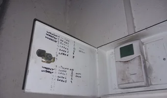 Opuszczona remiza o s p i budynki gospodarcze