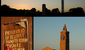 Ruiny miasta Belchite, Belchite, Aragón, Hiszpania,