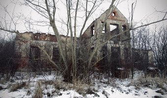 Ruiny dworu konarzewskich z 1920