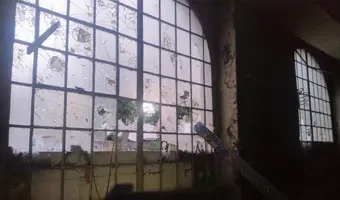 Opusczona hala ŁKS