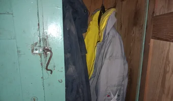 Opuszczona remiza o s p i budynki gospodarcze