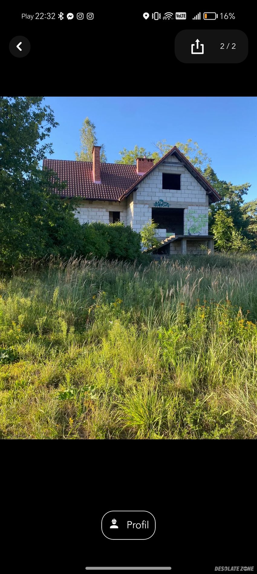 Opuszczony niedokończony dom