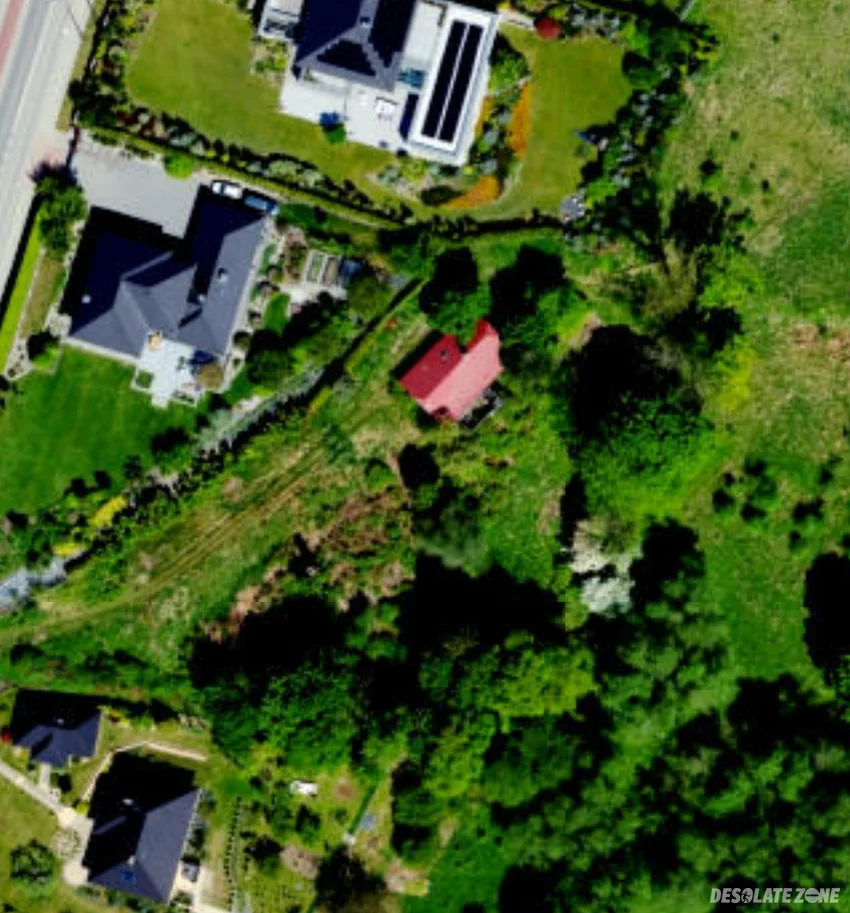 Opuszczony dom w zaroślach