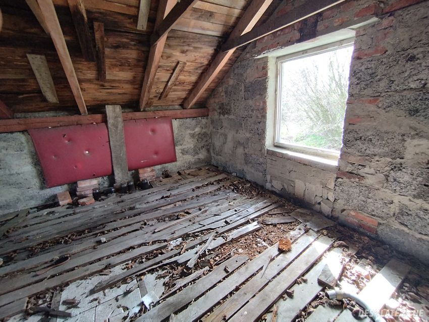 Opuszczony dom na skraju lasu