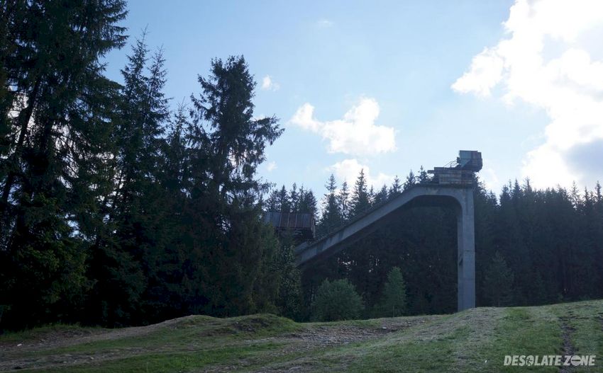 Worochta, ukraina – opuszczony kompleks skoczni narciarskich, worochta