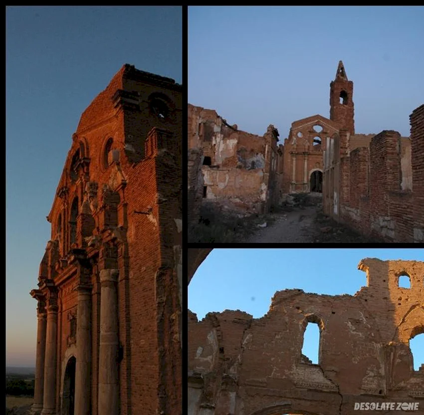 Ruiny miasta belchite, belchite, aragón, hiszpania