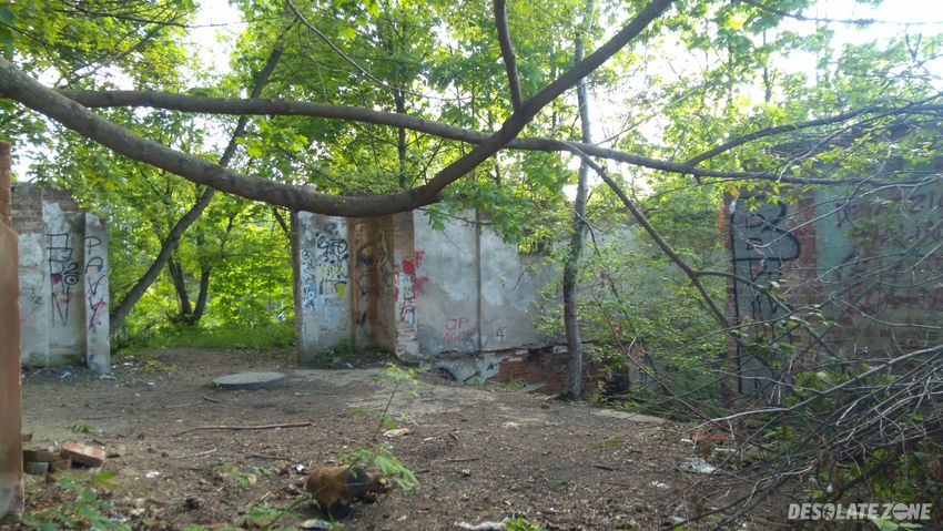 Ruiny domu przy torach