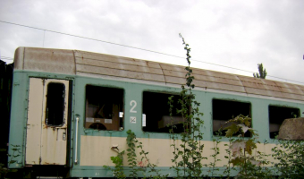 Opuszczone wagony kolejowe, szczecin