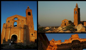 Ruiny miasta Belchite, Belchite, Aragón, Hiszpania,
