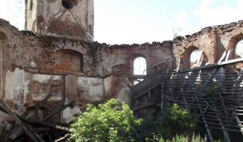 Ruiny koscioła ewangelickiego, Unisław Śląski,